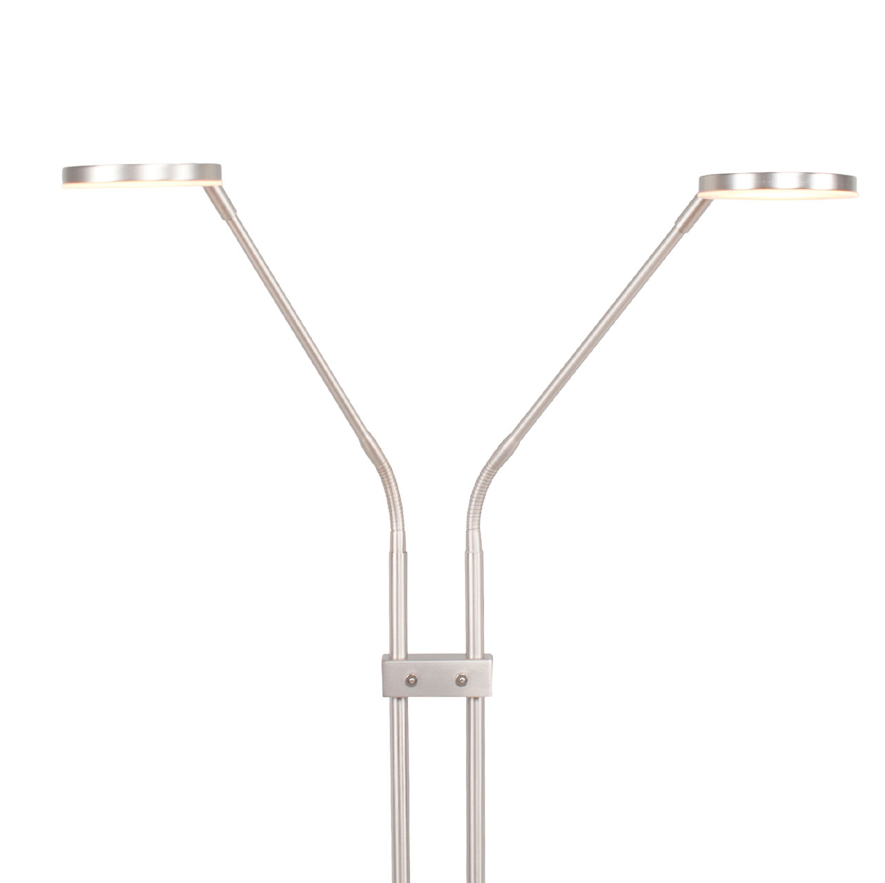 4002.30-leeslamp-palma-mat-nikkel-2-lichts-1 Dubbel verstelbare leeslamp Palma 2 lichts mat nikkel | kleur instelbaar 2200 / 3350 Kelvin - Afbeelding 4
