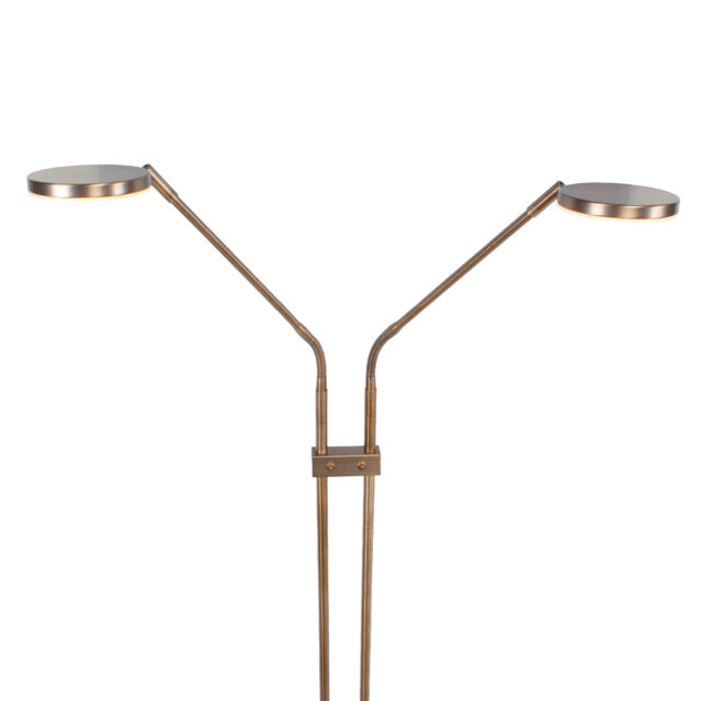 Dubbele bronzen leeslamp led Palma | kleur instelbaar 2200 / 3350 Kelvin - Afbeelding 5