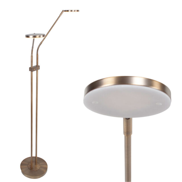 Dubbele bronzen leeslamp led Palma | kleur instelbaar 2200 / 3350 Kelvin - Afbeelding 4