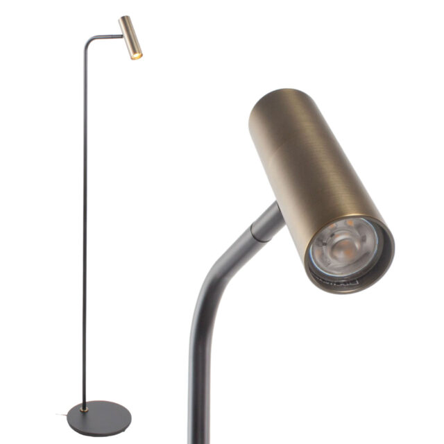 Leeslamp zwart/brons 1 lichts | GU10 | verstelbaar - Afbeelding 2