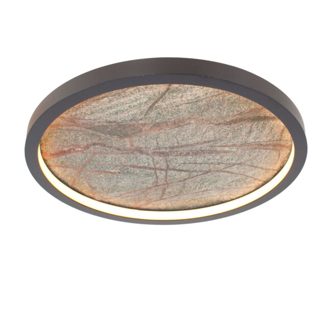 Plafondlamp natuursteen groen | leisteen Ø 32 cm - Afbeelding 9