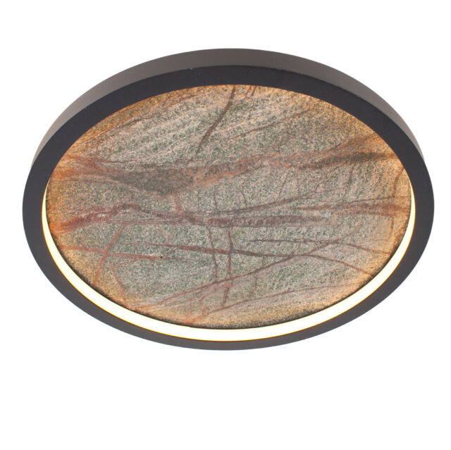 Plafondlamp natuursteen groen | leisteen Ø 32 cm - Afbeelding 7
