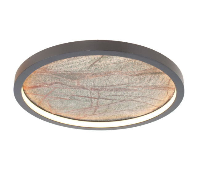 Plafondlamp natuursteen groen | leisteen Ø 32 cm - Afbeelding 6