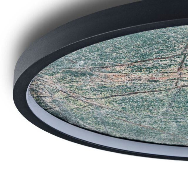 Plafondlamp XXL leisteen groen | Natuursteen Ø 61 cm - Afbeelding 4