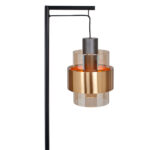 Staande lamp Chiasso zwart / goud met amber glas - Afbeelding 7