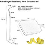 Verstelbare leeslamp met dimmer | New Bolzano | Zwart | 2200-4000 Kelvin | 900 Lumen - Afbeelding 3