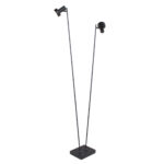 Dubbele zwarte staande lamp Lunata - Verstelbare vloerlamp zwart | GU10 - Afbeelding 13