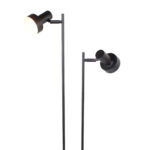 Dubbele zwarte staande lamp Lunata - Verstelbare vloerlamp zwart | GU10 - Afbeelding 8