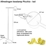 Minimalistische zandkleurige leeslamp | Picchio - led - Afbeelding 3