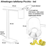 Zwarte Verstelbare Tafellamp Picchio Led 19