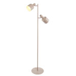 Landelijke Vloerlamp Tweelichts Zand Beige 2 X E27 15