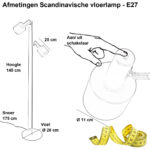 Landelijke Vloerlamp Tweelichts Zand Beige 2 X E27 2