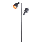 Moderne Zwarte Tweelichts Vloerlamp 2 X E27 8