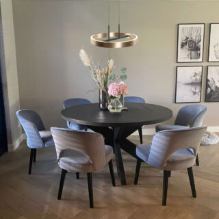 Stijlvolle Ronde Eettafellamp Livello O 40 Cm Zwart Goud 4