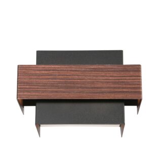 Wandlamp Muro Groot Houtkleur Zwart Up Down Light 9