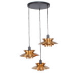 Moderne Hanglamp Muschio Drielichts Getrapt Zwart Goud Brons 10