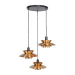 Moderne Hanglamp Muschio Drielichts Getrapt Zwart Goud Brons 12
