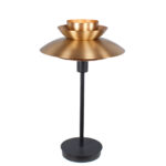 Retro Tafellamp Muschio 1 Lichtpunt Zwart Goud Brons 4