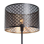Zwarte Vloerlamp Laser Met Gouden Binnenkant O 40 Cm Grote E27 Fitting 11