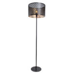 Zwarte Vloerlamp Laser Met Gouden Binnenkant O 40 Cm Grote E27 Fitting 7