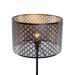 Zwarte Vloerlamp Laser Met Gouden Binnenkant O 40 Cm Grote E27 Fitting 8