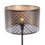 Zwarte Vloerlamp Laser Met Gouden Binnenkant O 40 Cm Grote E27 Fitting 9