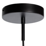 Zwarte hanglamp Laser Ø 50 cm | zwart-goud - grote E27 fitting - Afbeelding 4
