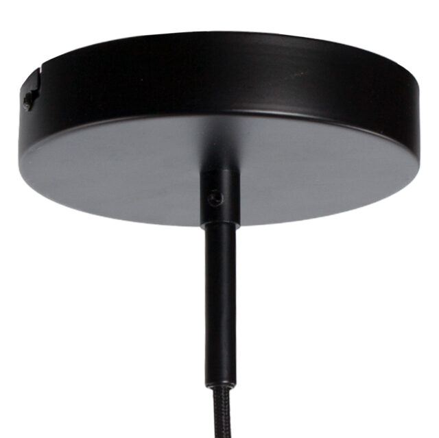 Zwarte hanglamp Laser Ø 50 cm | zwart-goud - grote E27 fitting - Afbeelding 4
