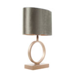 Brons Kleurige Tafellamp Sienna Klein Velvet Kap Olijf Groen Goud 25 Cm 11