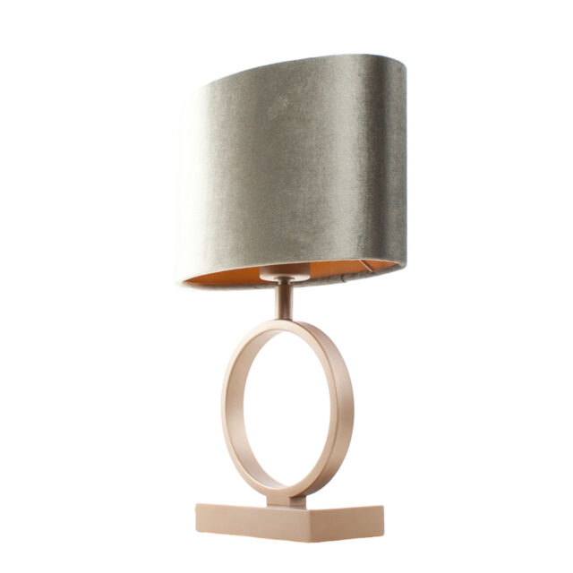 Brons Kleurige Tafellamp Sienna Klein Velvet Kap Olijf Groen Goud 25 Cm 9