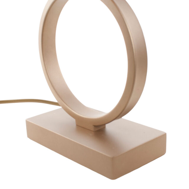 Bronzen Tafellamp Sienna Klein Ovale Velvet Kap Zwart Goud 25 Cm 8