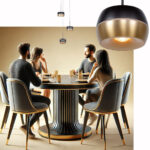 Hanglamp Nova 3 Lichts Rond Zwart Goud 4
