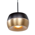 Hanglamp Nova 5 Lichts Recht Zwart Goud 9
