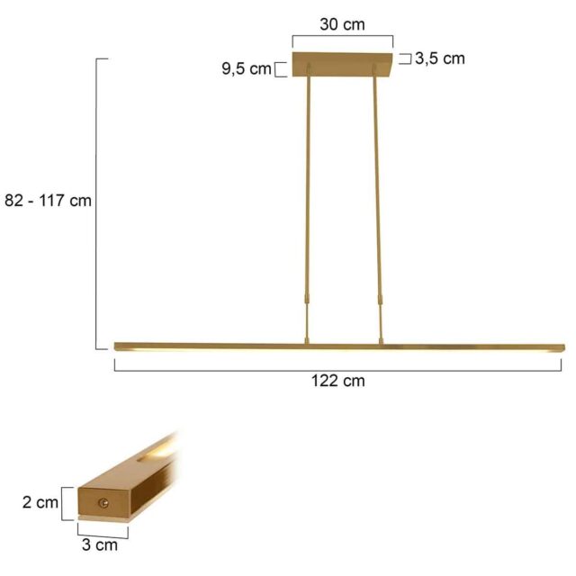 Hanglamp Zelena Goud Met Dimmer 11