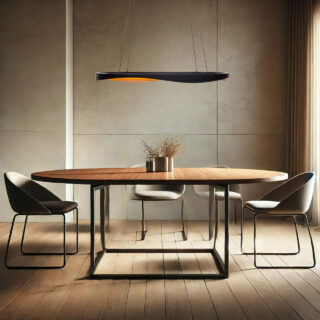 Moderne Hanglamp Ascoli Chique Eettafellamp Lengte 100 Cm Zwart Goud 62w Led Dimbaar 3