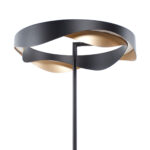 Moderne Tafellamp Ascoli Rond Diameter 36 Cm 50 Cm Hoog Zwart Goud 25w Led Met Snoerdimmer 11