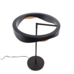 Moderne Tafellamp Ascoli Rond Diameter 36 Cm 50 Cm Hoog Zwart Goud 25w Led Met Snoerdimmer 13