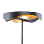 Moderne Tafellamp Ascoli Rond Diameter 36 Cm 50 Cm Hoog Zwart Goud 25w Led Met Snoerdimmer 15