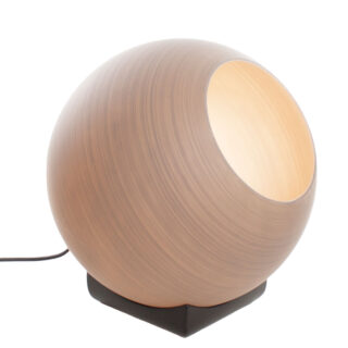 Ronde Glazen Tafellamp O 30 Cm Orb Saturn Glas Zand Beige