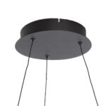 Ronde Hanglamp Onda 1 Lichts Zwart Goud 13