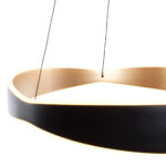 Ronde Hanglamp Onda 1 Lichts Zwart Goud 17