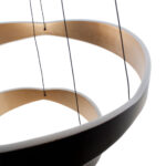 Ronde Hanglamp Onda 2 Lichts Zwart Goud 9