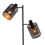 Zwarte 2 Lichts Verstelbare Vloerlamp Laser Met Gouden Binnenkant 23