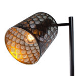Zwarte 2 Lichts Verstelbare Vloerlamp Laser Met Gouden Binnenkant 4