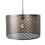 Zwarte Hanglamp Laser O 50 Cm Zwart Goud Grote E27 Fitting 20