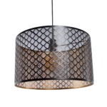 Zwarte Hanglamp Laser O 50 Cm Zwart Goud Grote E27 Fitting 5