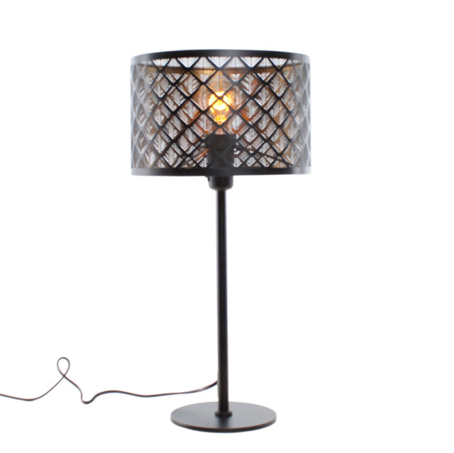 Zwarte Tafellamp Laser Met Gouden Binnenkant O 25 Cm 12