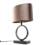 Zwarte Tafellamp Sienna Klein Ovale Velours Kap Earth On Gold 25 Cm 6
