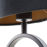 Zwarte Tafellamp Sienna Klein Ovale Velours Kap Zwart Goud 25 Cm 3