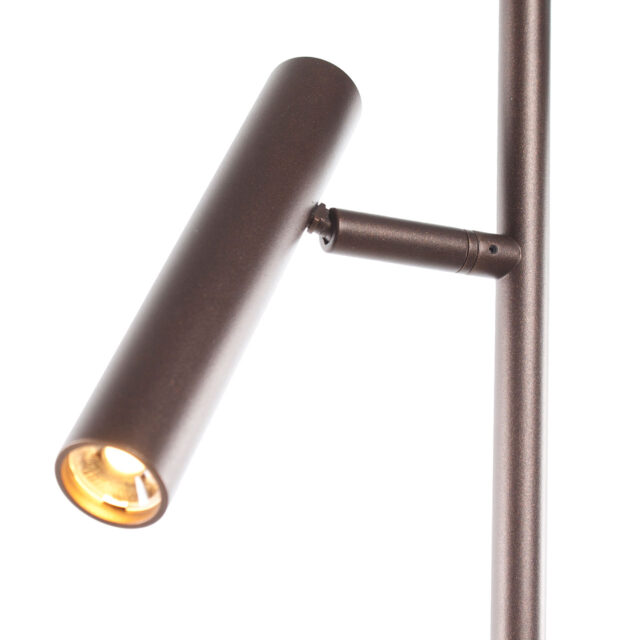 Bruine 2 Lichts Vloerlamp Pierro Cacao 10